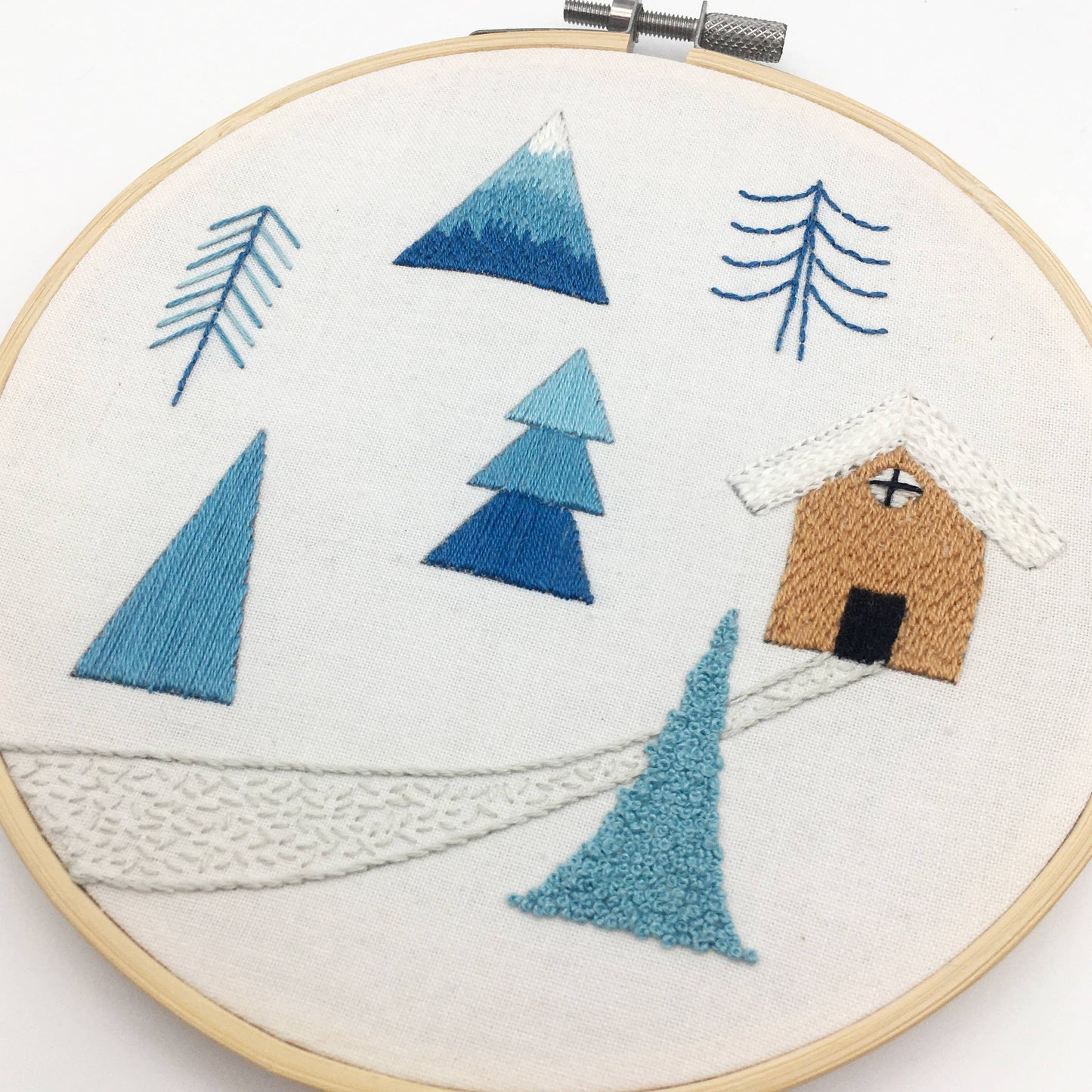 sampler style Christmas embroidery kit handmade Christmas
