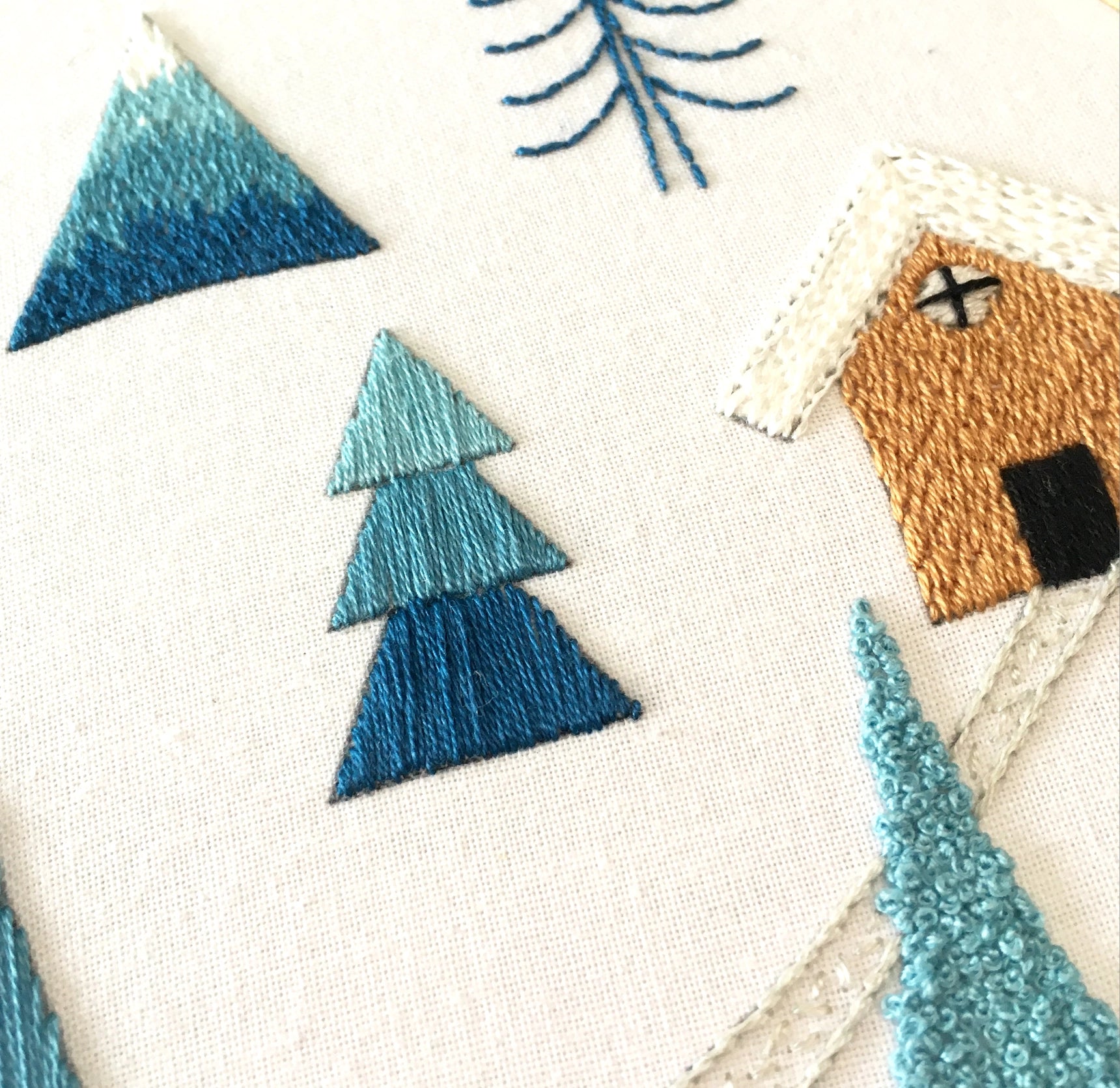 sampler style Christmas embroidery kit handmade Christmas