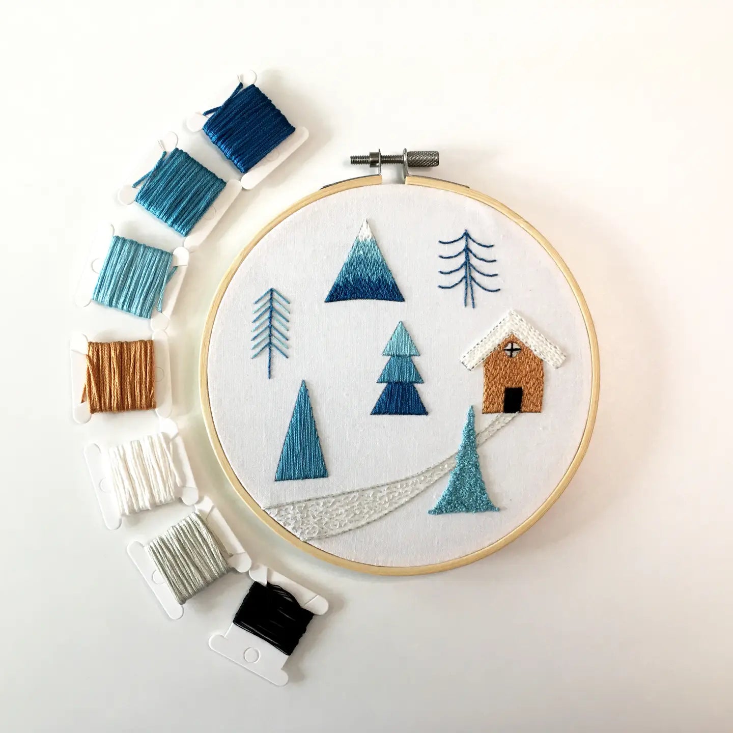 sampler style Christmas embroidery kit handmade Christmas